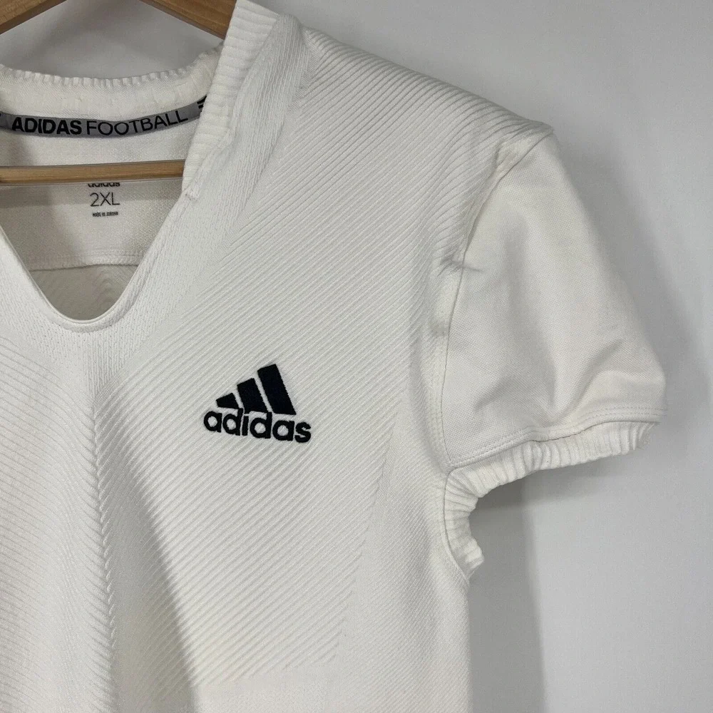 adidas Primeknit A1 Ghost‎ Football Jersey Mens Size 2XL White Black Logo DQ3446